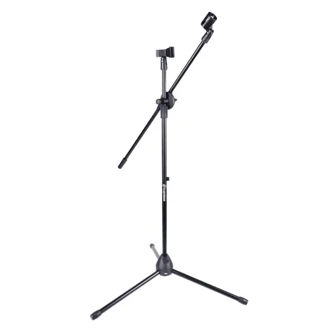 SUPRIMO M1 microphone stand boom arm double foldable for 2 mics flexible holder clip