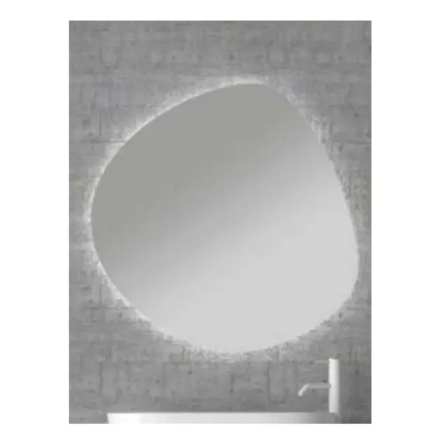 Stone Καθρέπτης Μπάνιου Led 80x79.6cm Γκρι 2