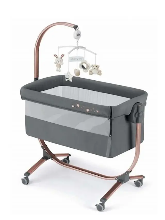 CAM IL MONDO DEL BAMBINO CULLAMI CO-BED ΛΙΚΝΟ COL 163 ΑΝΘΡΑΚΙ ΜΕ ΡΟΖ ΧΡΥΣΟ ΣΚΕΛΕΤΟ ITL