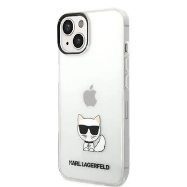 Karl Lagerfeld Choupette Logo Case for iPhone 14 Plus Transparent