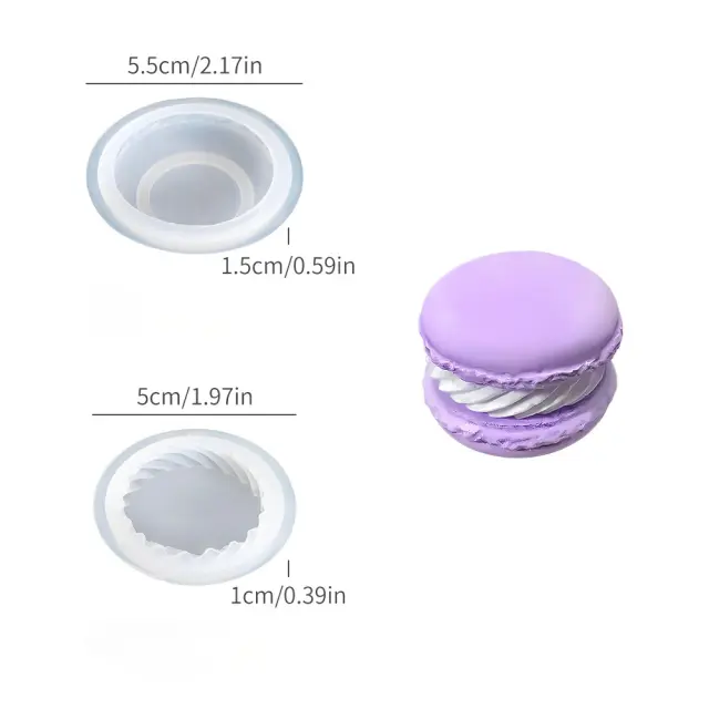 Καλούπι Σιλικόνης, Μακαρόν στρογγυλό 5.5x1cm + 5x1.5cm 2