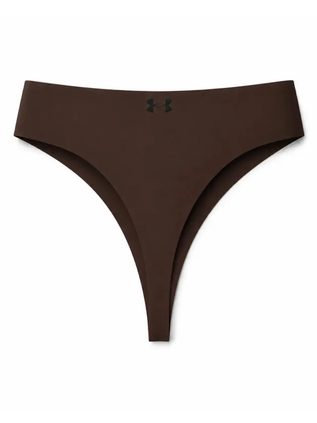 Under Armour Pure Stretch No Show Γυναικεία String 3-Pack – Brown - XL 2