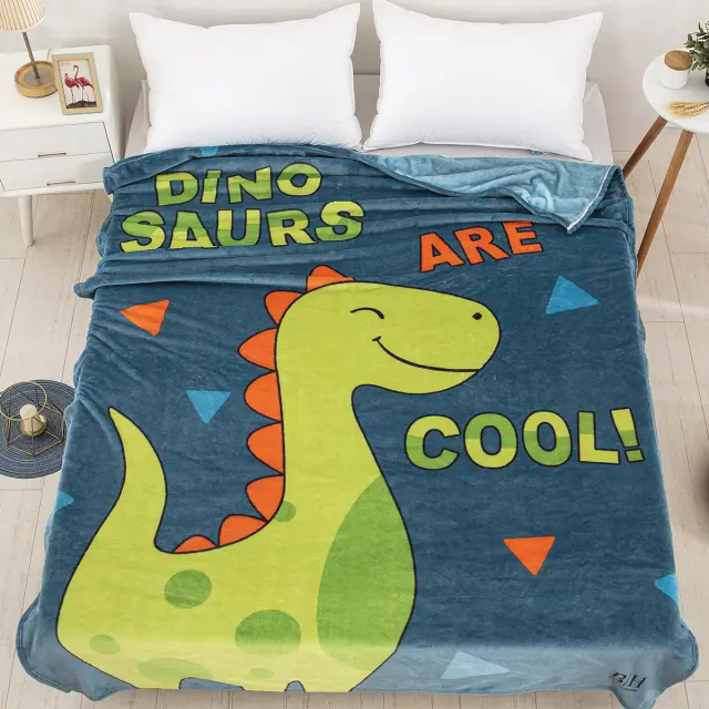 Κουβέρτα 160x220 Μονή Fleece Beauty Home 6166 Μπλε 100% Πολυέστερ