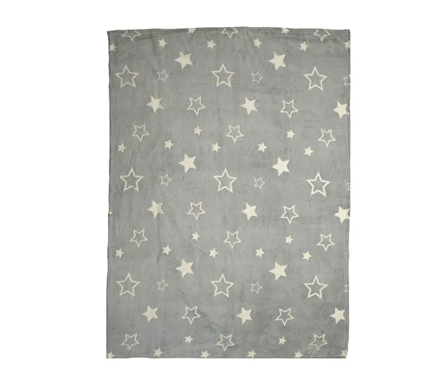 Παιδική Fleece Κουβέρτα Μονή 160Χ220 Nef-Nef Homeware Starlight Grey 2