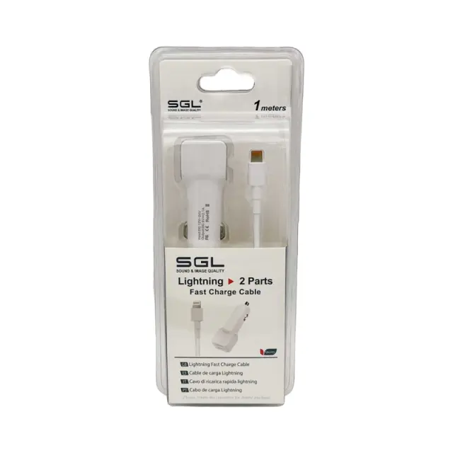 Φορτιστής αναπτήρα αυτοκινήτου - Lightning - D5-V2 - 1m - 099675