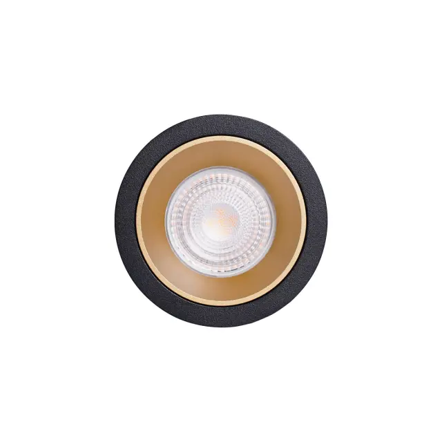 Ikon 03299G/BGD Χωνευτό σποτ σταθερό GU10/PAR16 ø7.5cm black-gold Μαύρο/Χρυσό