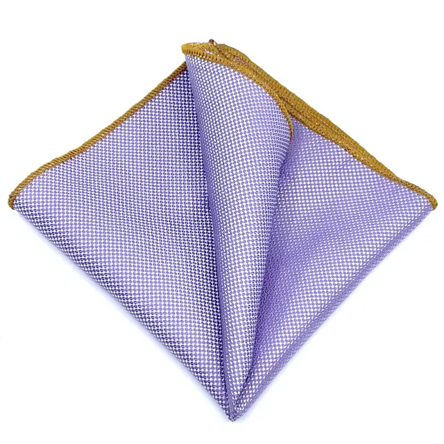 Λιλά Oxford Γραβάτα Slim 4,5 cm Σετ με Μαντηλάκι 3