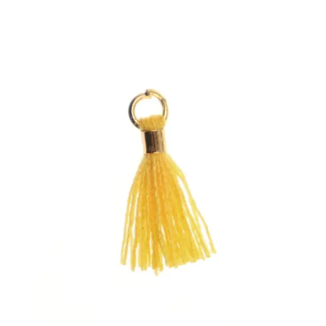 Φούντα με Κρικάκι Gold 12mm - Yellow Gold - 4τεμ