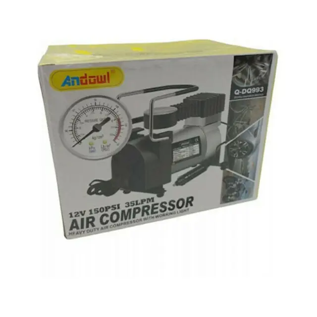 Andowl Τρόμπα Αυτοκινήτου με Καλώδιο Αναπτήρα 12V και Ενσωματωμένο Φως Q-DQ993 3