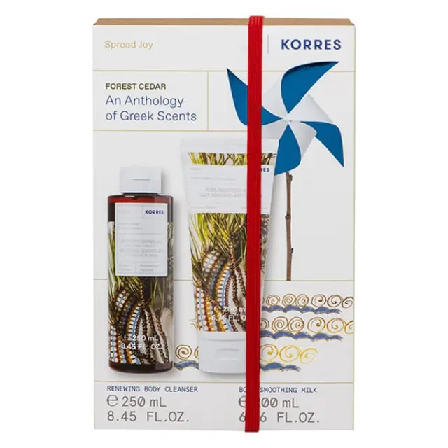 KORRES Promo Forest Cedar Renewing Αφρόλουτρο Κέδρος, 250ml & Forest Cedar Ενυδατικό Γαλάκτωμα Σώματος Κέδρος, 200ml, 1σετ