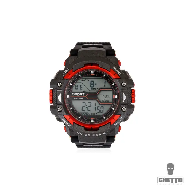 Ghetto Digital Fashion Shock Sport Red Watch