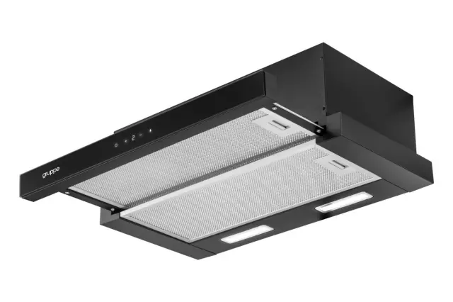 Gruppe Ammos Forte S-3003C-C05-M13-600 Συρόμενος Απορροφητήρας 60cm Μαύρος 2