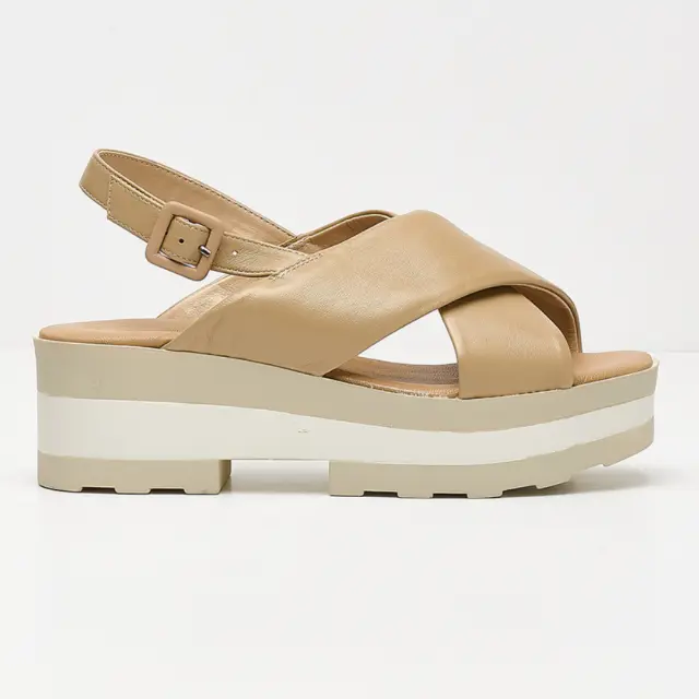 Repo Πέδιλα Γυναικείο δέρμα Μπεζ REP/54226 BEIGE - 40