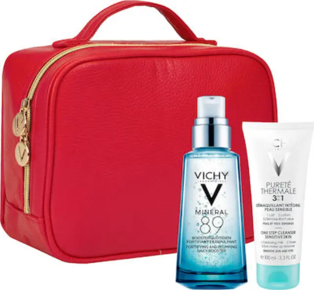 Vichy Promo Mineral 89 Booster Ενυδατικό Booster Προσώπου, 50ml, Δώρο Purete Thermale 3in1 Γαλάκτωμα Καθαρισμού, Τονωτική Λοσιόν Και Ντεμακιγιάζ Ματιών, 100ml Και Νεσεσέρ, 1σετ