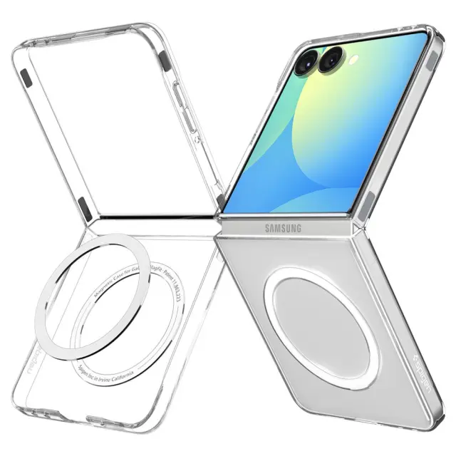 SPIGEN AIRSKIN MAG MAGSAFE GALAXY Z FLIP 7 CRYSTAL CLEAR/WHITE 2