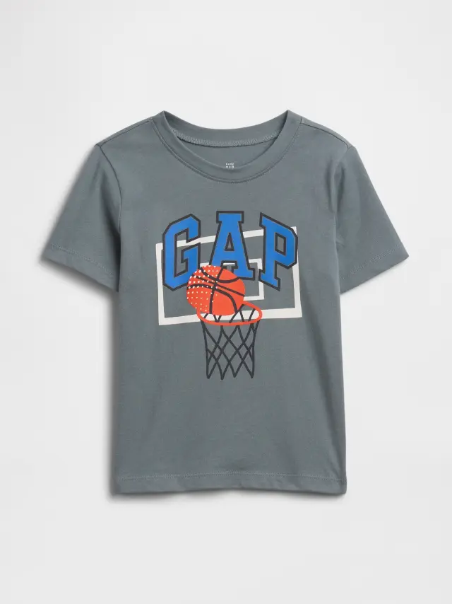 Νηπιακή Μπλούζα babygap με Σχέδιο Pilot gray basketball - 12-18M