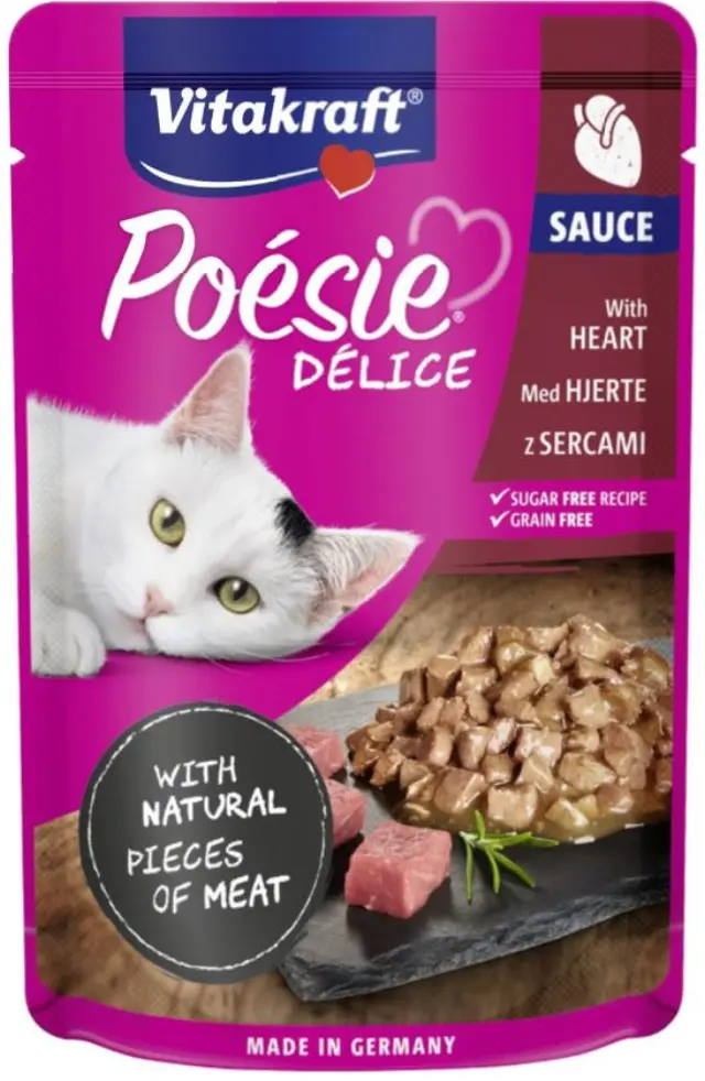 Vitakraft Poesie Delice Sauce Heart Φακελάκι 85gr Μονόχρωμο