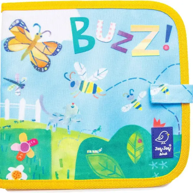 Μαυροπίνακας βιβλίο Jaq Jaq Bird bugs με 4 κιμωλίες ButterStix®