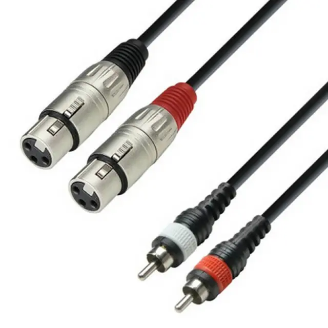 Adam Hall K3TFC0100 3Star Series Καλώδιο Audio 2xXLR(f) - 2xRCA(m) 1m Μαύρο