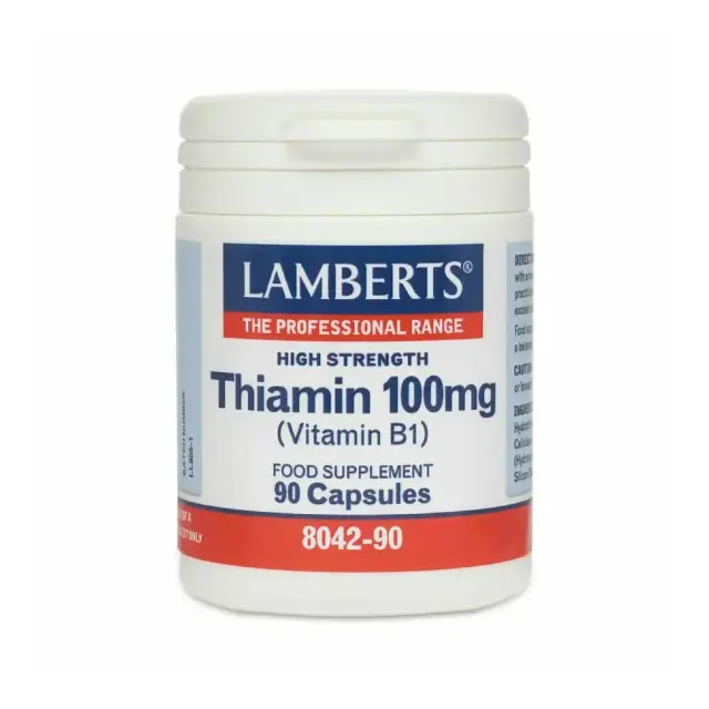 Lamberts Thiamin Βιταμίνη για την Υγεία του Νευρικού Συστήματος 100mg 90 κάψουλες