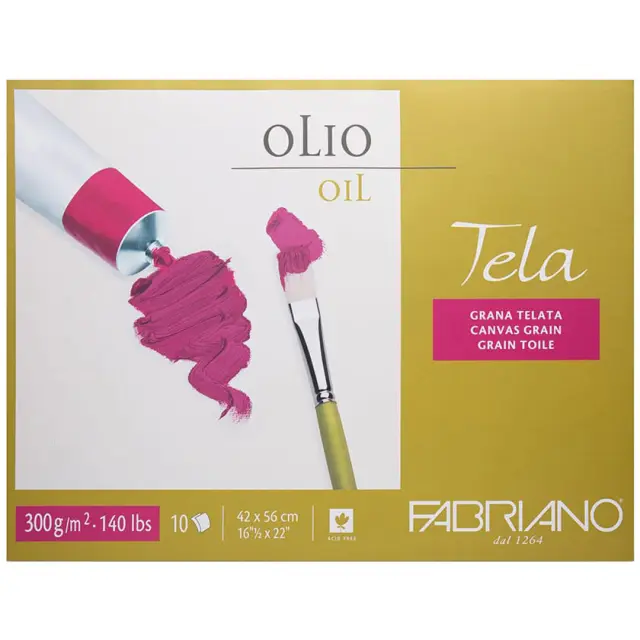 Μπλοκ Fabriano Tela Ελαιογραφίας (Υφή Καμβά) 300g/m² - 42x56cm - 10 Φύλλα