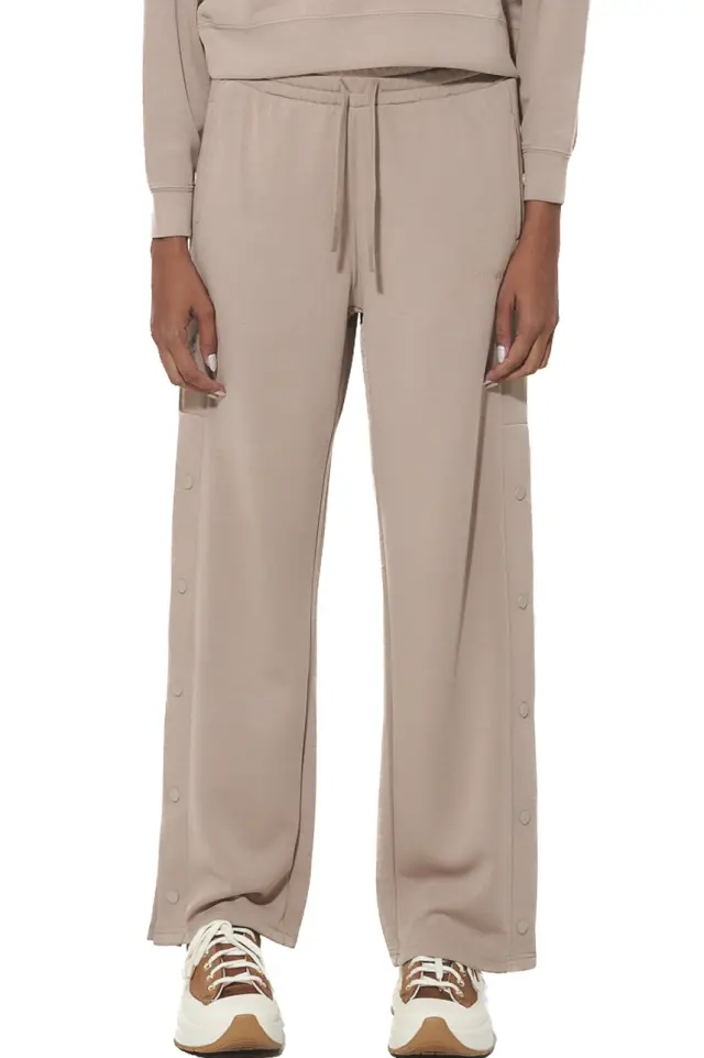 Body Action Wide Leg Trousers 021633-01-MOCHA MERINGUE - L