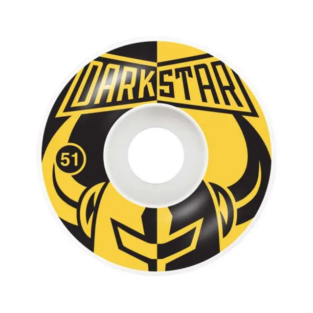 Darkstar Mustard Wheels Divide - Λευκά/Κίτρινα ροδάκια 51mm