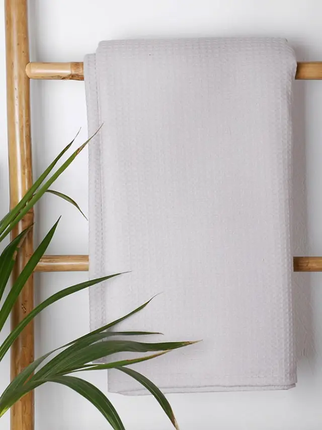 Κουβέρτα πικέ cotton Light Grey King Size (240x260) Sunshine