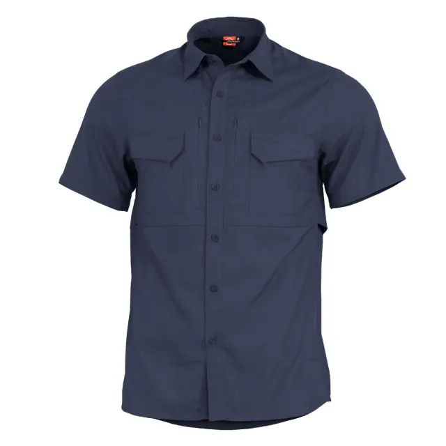 Pentagon Plato Shirt Short-Πουκάμισο Κοντομάνικο για Τακτική - Καθημερινή Χρήση - 05MB-Midnight Blue-Σκούρο Μπλε
