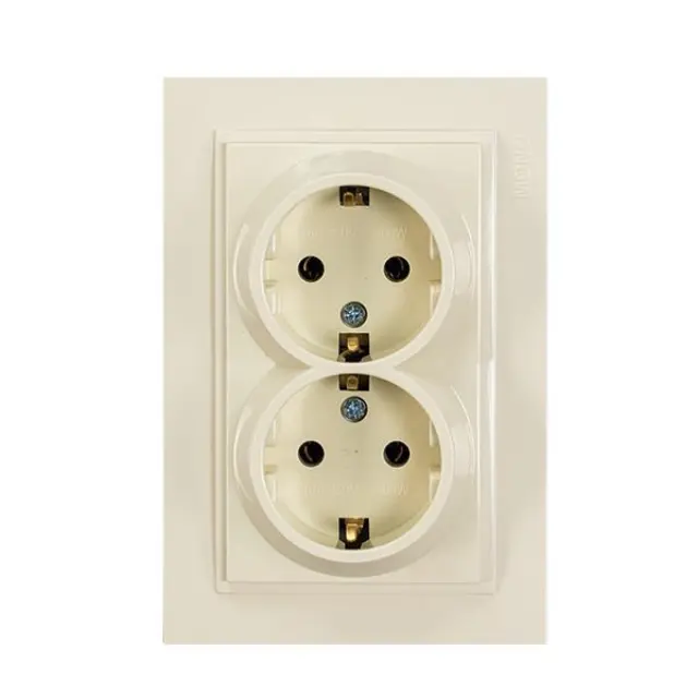 152-10236 ΠΡΙΖΑ ΣΟΥΚΟ ΔΙΠΛΗ ΧΩΝΕΥΤΗ 16A ΜΠΕΖ EUROLAMP