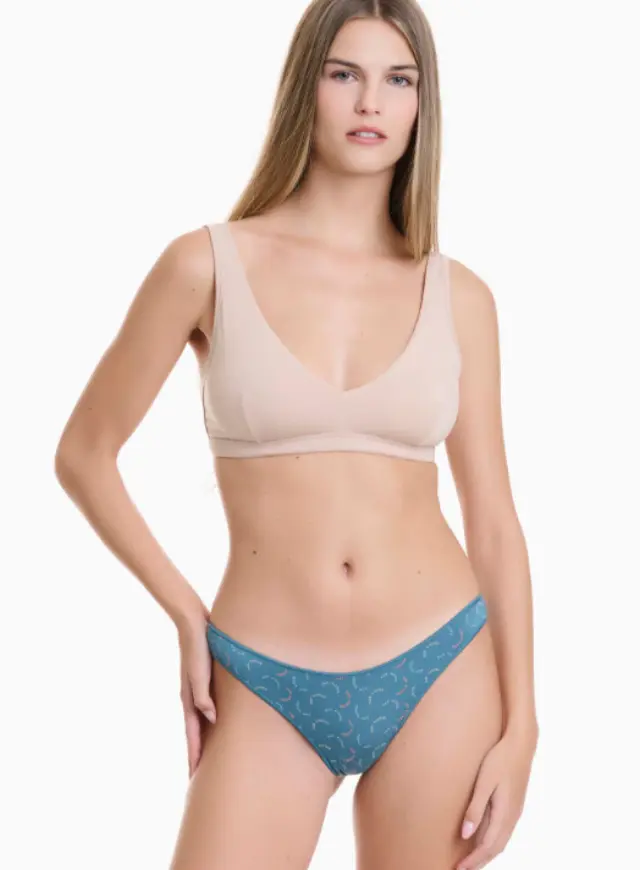 Walk γυναικείο σετ 2τμχ σλιπ RIO bamboo με σχέδια W2018-43-1
