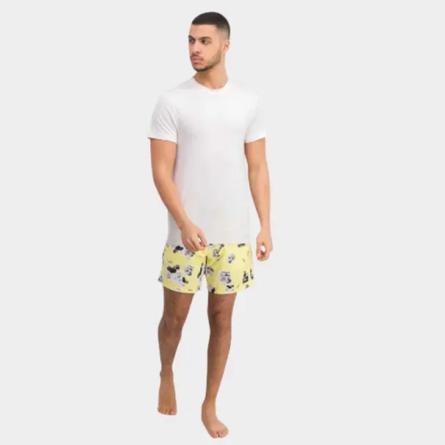 Karl Lagerfeld - Ανδρικό Μαγιό Σορτς με Σχέδια KL20MBM12-YELLOW Κίτρινο - M 3