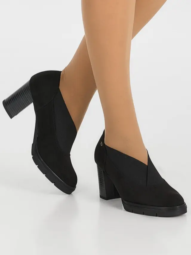 Donna Serena Γόβες Γυναικείο δέρμα Nubuck Μαύρο DSE/48251 NERO 2