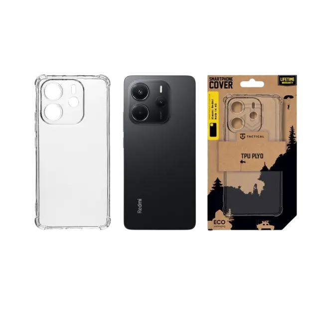 Tactical TPU Plyo Cover for Xiaomi Redmi Note 14 4G Transparent 3