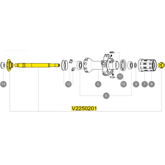 ΑΞΟΝΑΣ MAVIC KSYRIUM SLR/KSYRIUM125/R-SYS ΟΠΙΣΘΙΟΣ