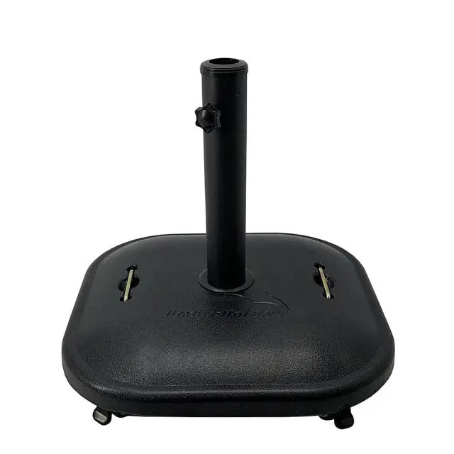 Βάση Ομπρέλας 25kg Τετράγωνη Με Ροδές Μαύρο 50x50cm ANKOR 2