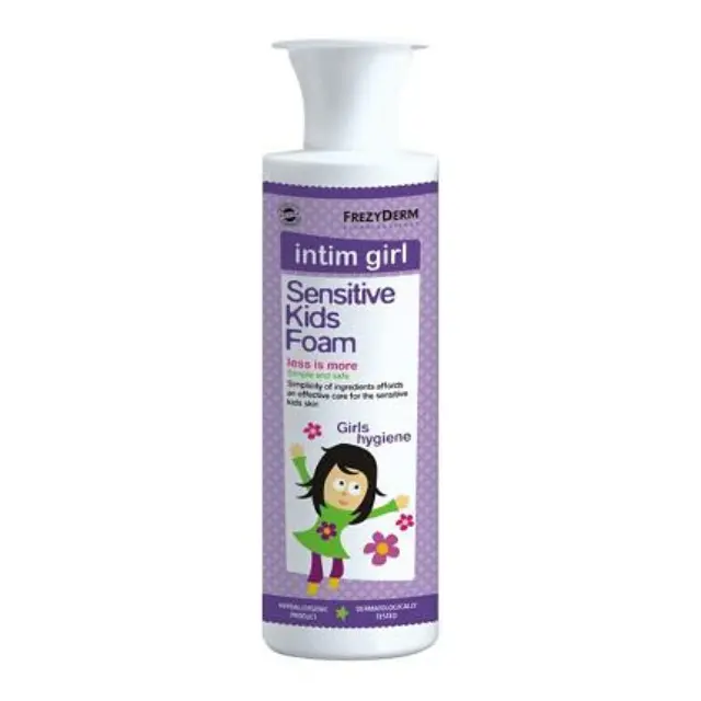 Frezyderm Sensitive Kids Intim Girl Foam Αφρός Καθαρισμού για την Καθημερινή Υγιεινή της Ευαίσθητης Περιοχής κατά τη Νεογνική, Παιδική & Προεφηβική Ηλικία, 250ml