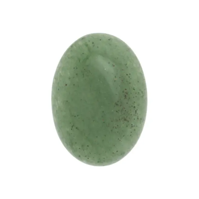 Καμπουσόν Αβεντουρίνης Πράσινος - Οβάλ 13x18mm - 2τεμ