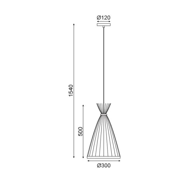 ΚΡΕΜΑΣΤΟ Φ/Σ 1ΧΕ27 BAMBOO D30XH154CM SERIFOS / TF661P30BO 2