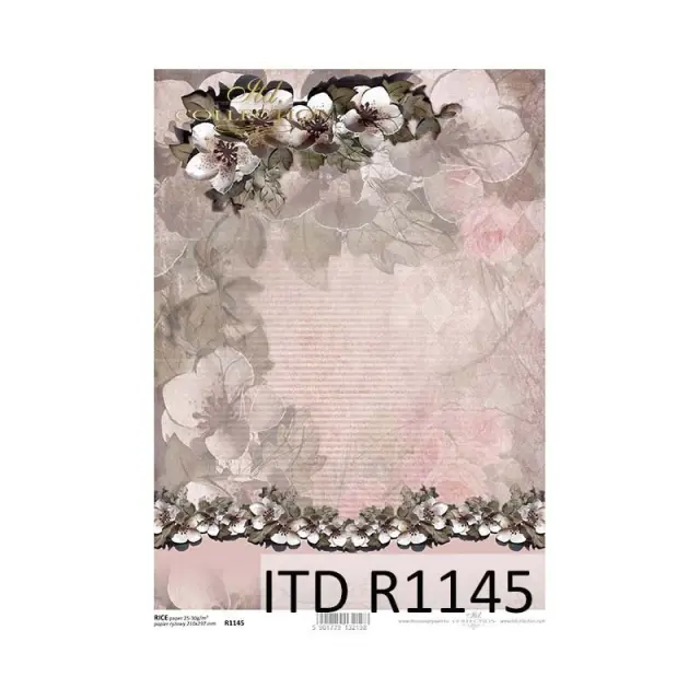 Ριζόχαρτο ντεκουπάζ ITD, 21x29cm, Vintage background, R1145