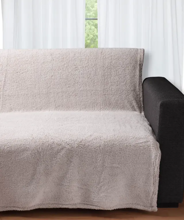 Διακοσμητικό fleece ριχτάρι 032B (150cm x 200cm) beige - -