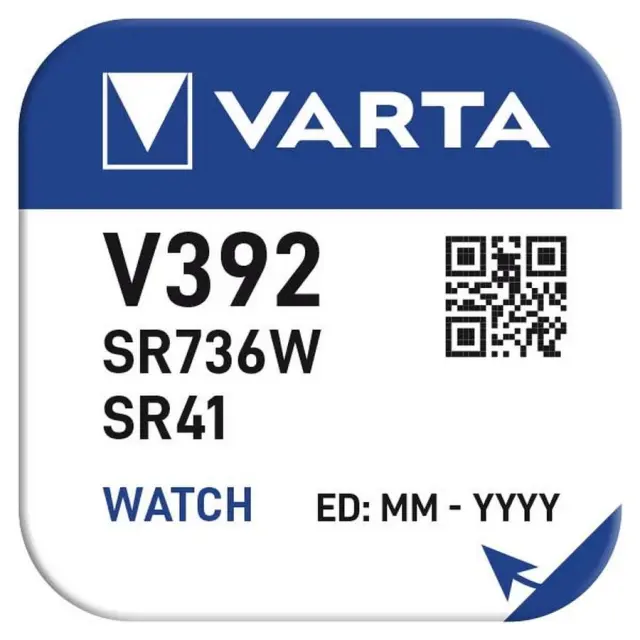 Varta V392 SR41 μπαταρία ρολογιών Silver Oxide 1.55V 1τμχ