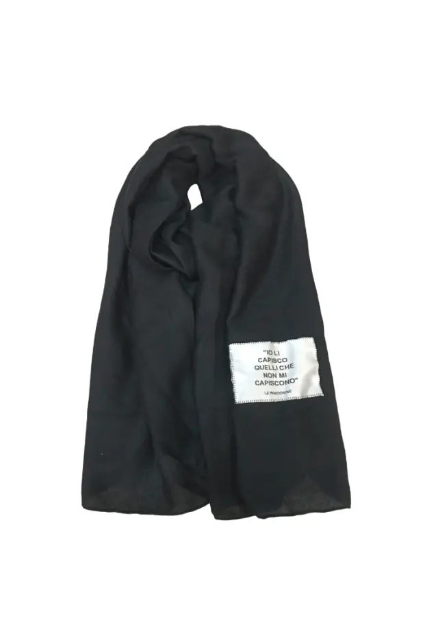 LE PANDORINE - Black aria scarf 90x180
