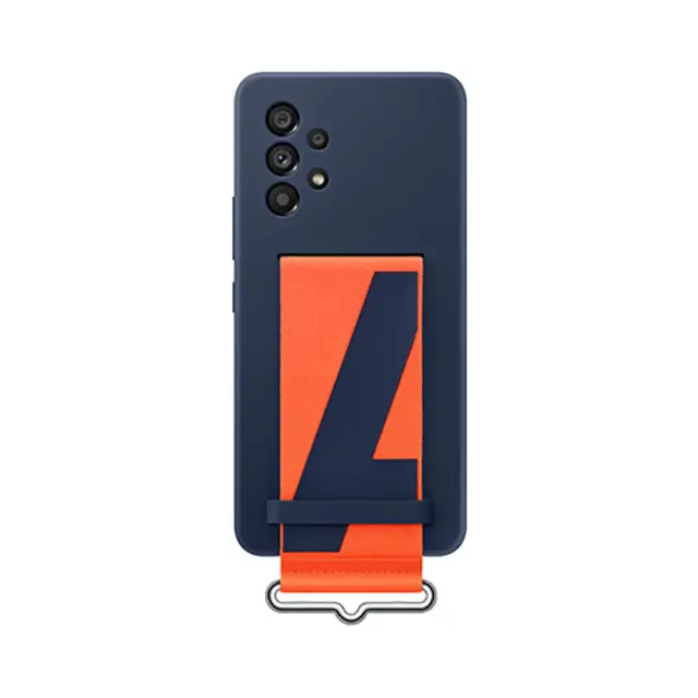 Θήκη Σιλικόνης Με Λουράκι Samsung EF-GA536 Silicone Strap Cover Για Galaxy A53 5G Navy