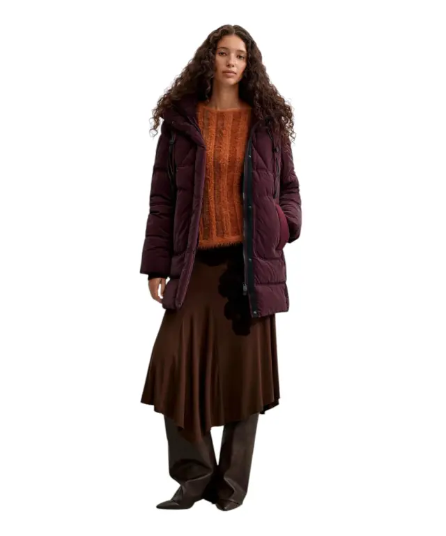 Desigual - Γυναικείο Μακρύ Φουσκωτό Μπουφάν Priscilla 26WWEW54-3032 Βουργουνδί 2