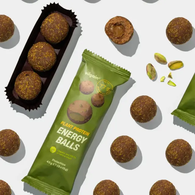 Vilgain Plant Protein Energy Balls BIO Pistachios 3