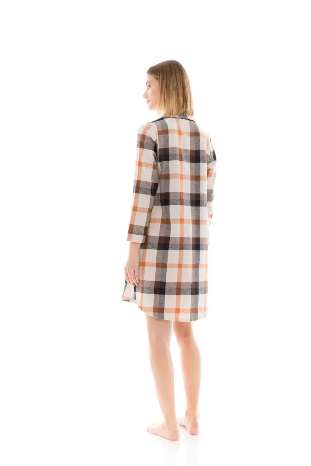 W1416 - Type - NIGHTGOWN BUTTONED AUTUMN PLAID 3
