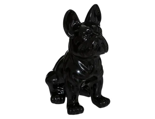Διακοσμητική Φιγούρα Σκυλάκι Bulldog Αtmosphera με διαστάσεις 22.5x18x12cm - Black 168329A