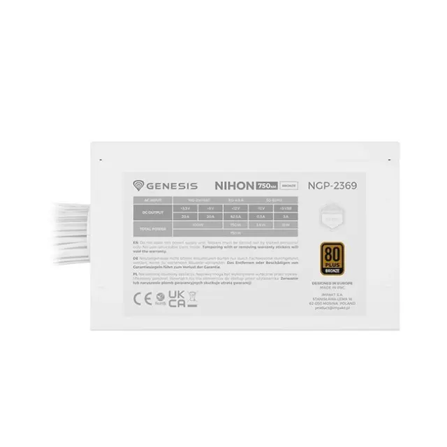 Genesis PSU Nihon 750NM 750W 80+ Bronze White (NGP-2369) 3