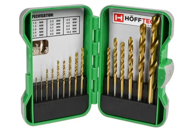 Drill set 15 pieces HSS hardcase